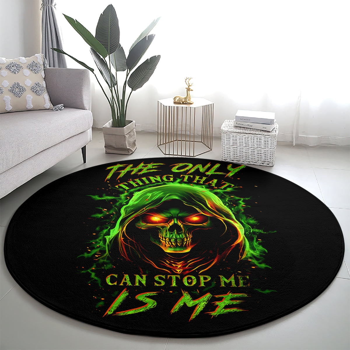 fire-death-skull-round-carpet-the-only-thing-that-can-stop-is-me