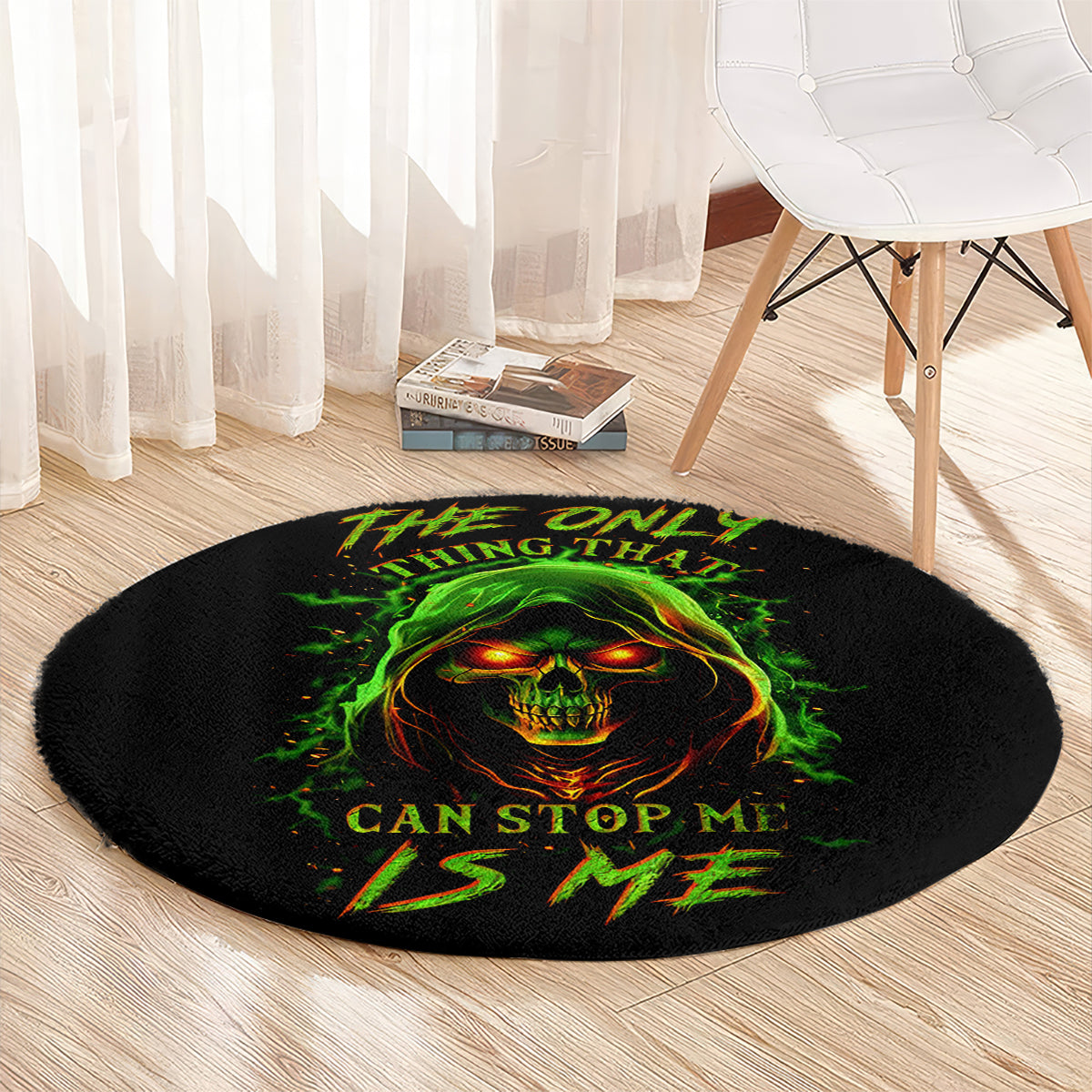 fire-death-skull-round-carpet-the-only-thing-that-can-stop-is-me