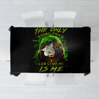 Fire Death Skull Tablecloth The Only Thing That Can Stop Is Me - Wonder Print Shop