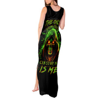 Fire Death Skull Tank Maxi Dress The Only Thing That Can Stop Is Me - Wonder Print Shop