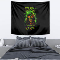 Fire Death Skull Tapestry The Only Thing That Can Stop Is Me - Wonder Print Shop