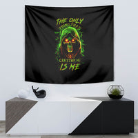 Fire Death Skull Tapestry The Only Thing That Can Stop Is Me - Wonder Print Shop