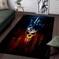 Vintage Skull Area Rug American Skull Vintage - Wonder Print Shop