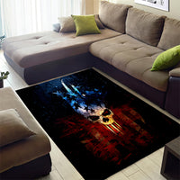 Vintage Skull Area Rug American Skull Vintage - Wonder Print Shop