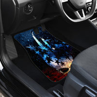 Vintage Skull Car Mats American Skull Vintage - Wonder Print Shop