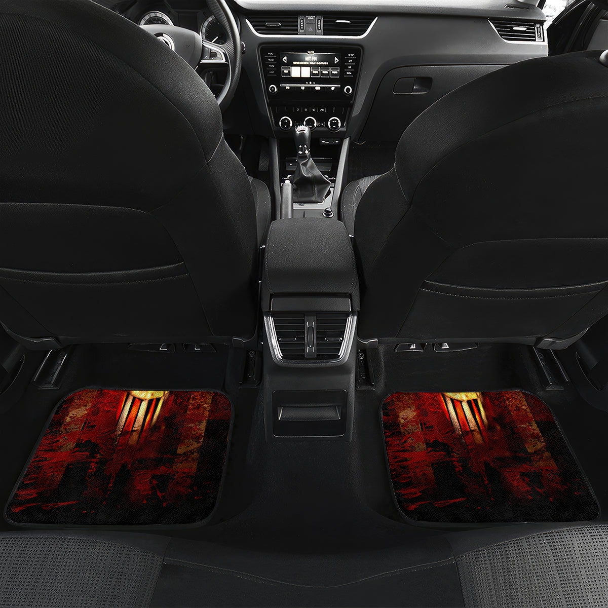 Vintage Skull Car Mats American Skull Vintage - Wonder Print Shop