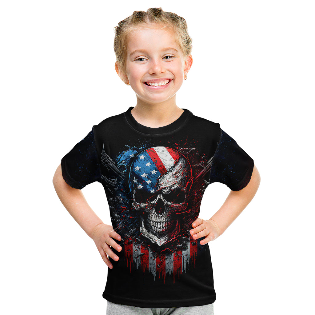 Vintage Skull Kid T Shirt American Skull Vintage - Wonder Print Shop