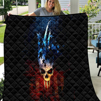 Vintage Skull Quilt American Skull Vintage - Wonder Print Shop