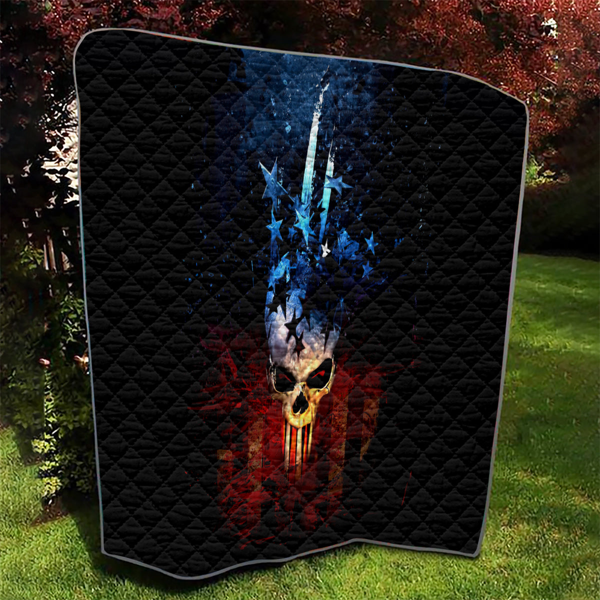 Vintage Skull Quilt American Skull Vintage - Wonder Print Shop