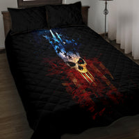 Vintage Skull Quilt Bed Set American Skull Vintage - Wonder Print Shop