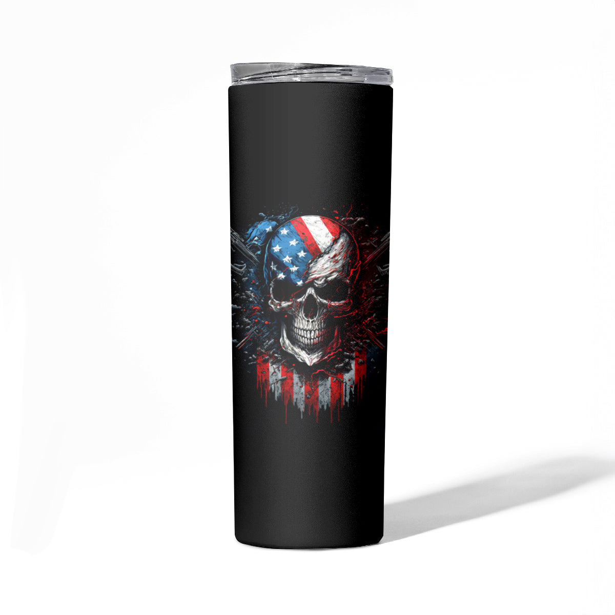 Vintage Skull Skinny Tumbler American Skull Vintage - Wonder Print Shop