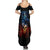 Vintage Skull Summer Maxi Dress American Skull Vintage - Wonder Print Shop