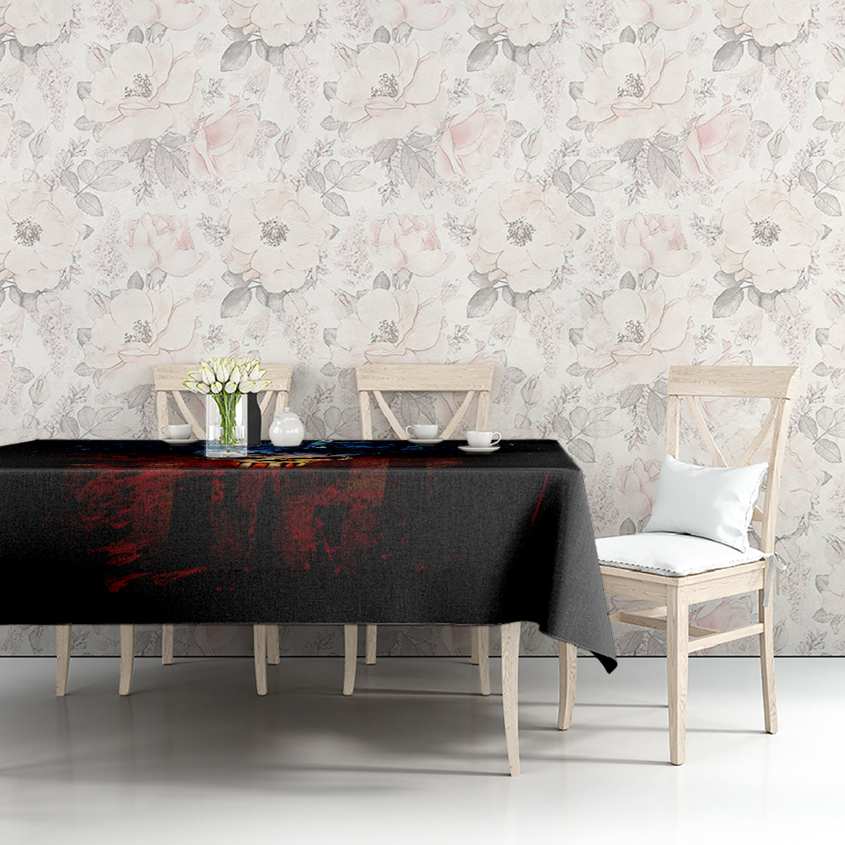 Vintage Skull Tablecloth American Skull Vintage - Wonder Print Shop