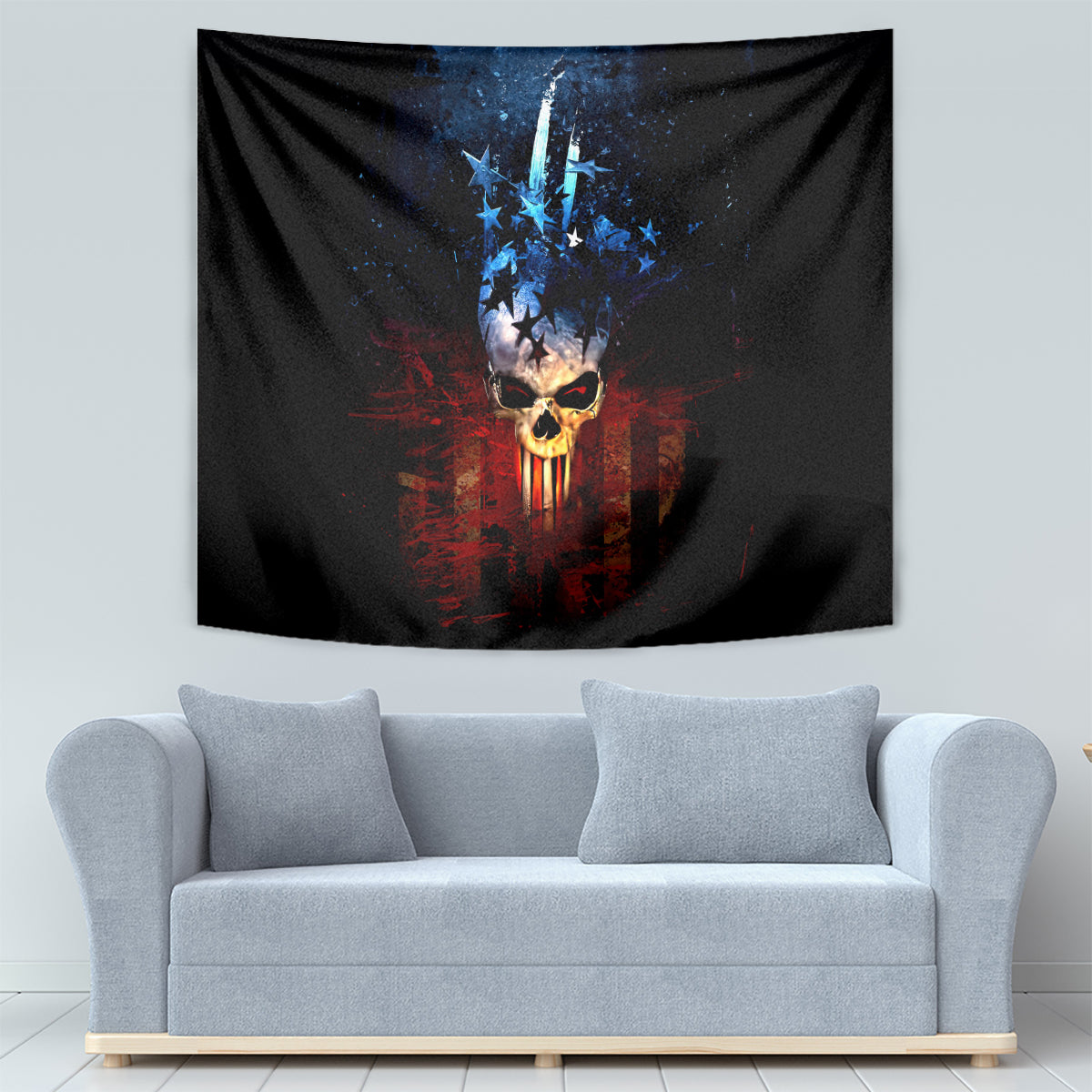 Vintage Skull Tapestry American Skull Vintage - Wonder Print Shop