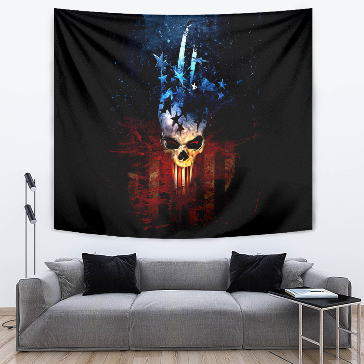 Vintage Skull Tapestry American Skull Vintage - Wonder Print Shop