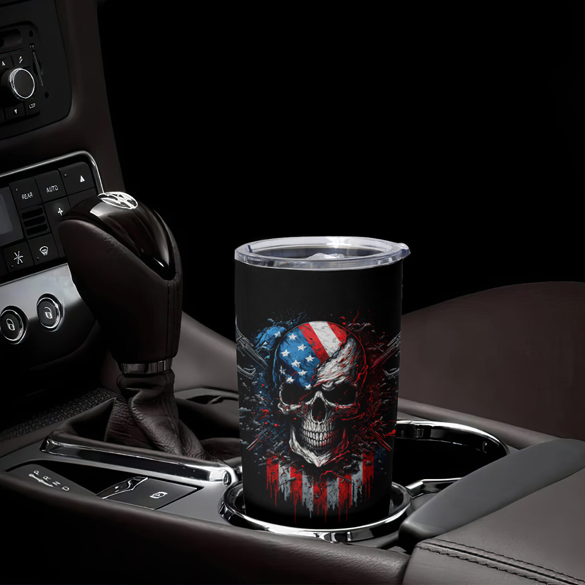 Vintage Skull Tumbler Cup American Skull Vintage - Wonder Print Shop