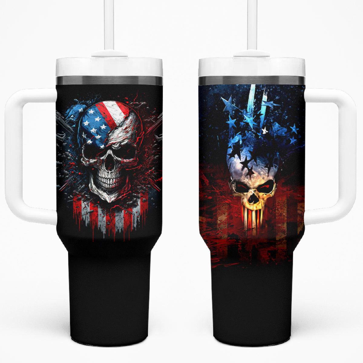 Vintage Skull Tumbler With Handle American Skull Vintage - Wonder Print Shop