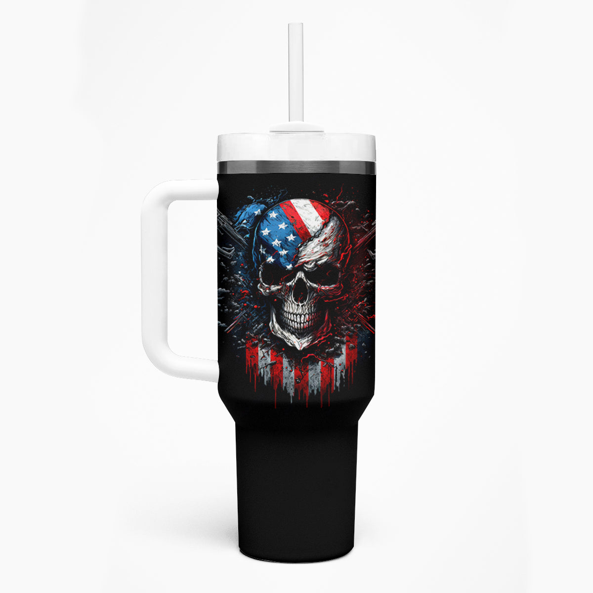 Vintage Skull Tumbler With Handle American Skull Vintage - Wonder Print Shop