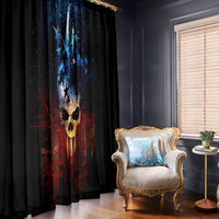 Vintage Skull Window Curtain American Skull Vintage - Wonder Print Shop