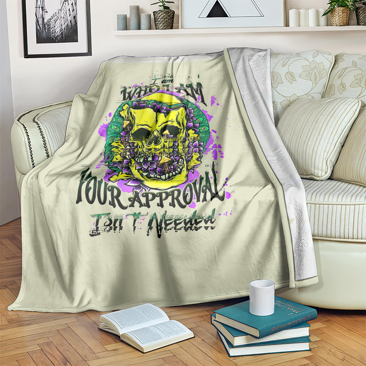 flower-skull-blanket-iam-who-iam-your-approval-isnt-need