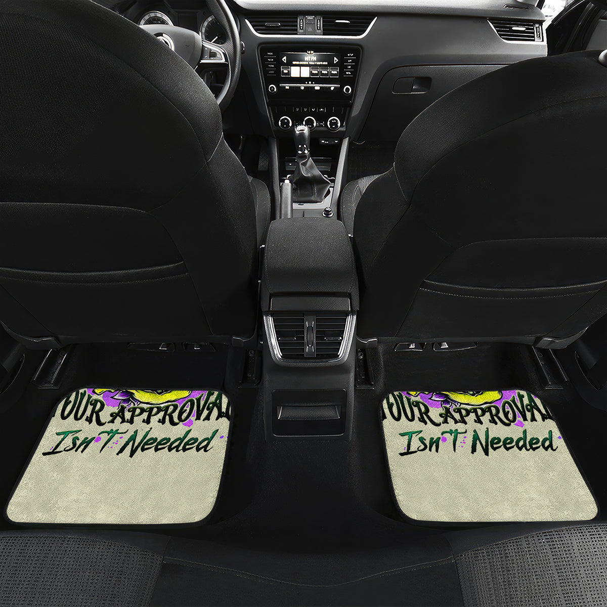 Flower Skull Car Mats Iam Who Iam Your Approval Isn't Need - Wonder Print Shop