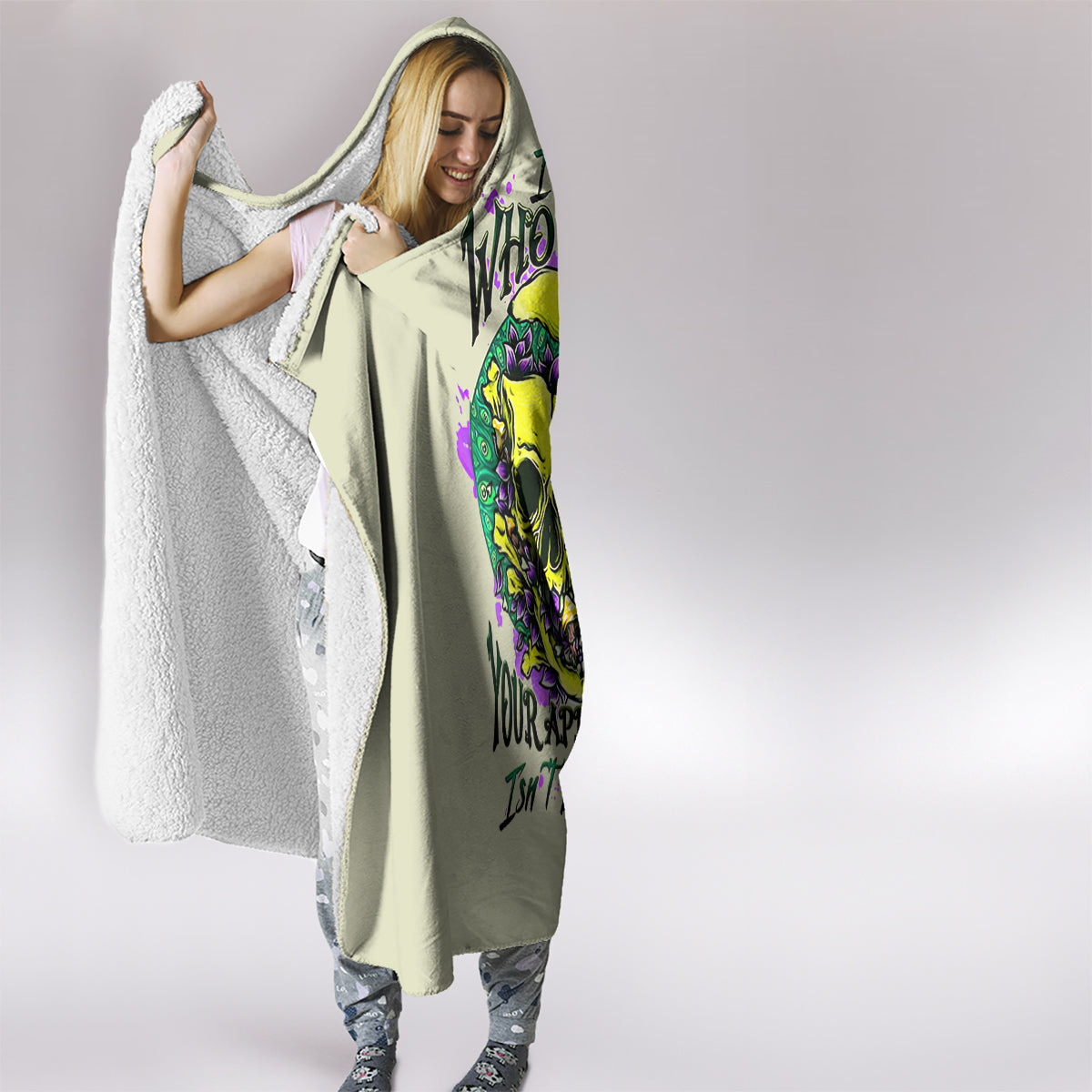 flower-skull-hooded-blanket-iam-who-iam-your-approval-isnt-need