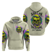 Flower Skull Hoodie Iam Who Iam Your Approval Isn't Need - Wonder Print Shop