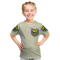 Flower Skull Kid T Shirt Iam Who Iam Your Approval Isn't Need - Wonder Print Shop