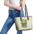 Flower Skull Leather Tote Bag Iam Who Iam Your Approval Isn't Need - Wonder Print Shop