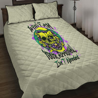 Flower Skull Quilt Bed Set Iam Who Iam Your Approval Isn't Need - Wonder Print Shop