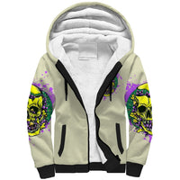 Flower Skull Sherpa Hoodie Iam Who Iam Your Approval Isn't Need - Wonder Print Shop