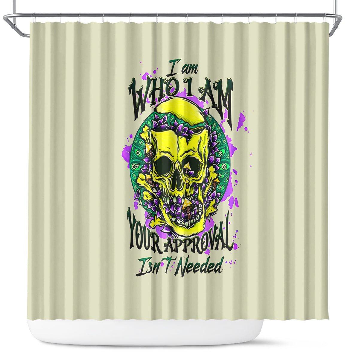 flower-skull-shower-curtain-iam-who-iam-your-approval-isnt-need