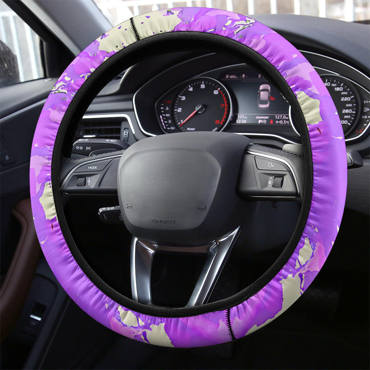 Flower Skull Steering Wheel Cover Iam Who Iam Your Approval Isn't Need - Wonder Print Shop