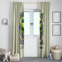 Flower Skull Window Curtain Iam Who Iam Your Approval Isn't Need - Wonder Print Shop