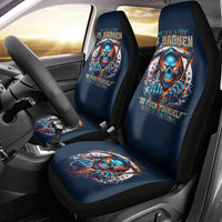 Reaper Skull Car Seat Cover My Give A Fuck Is Broken But My Go Fuck Yourself Is Fully Functional - Wonder Print Shop