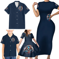 Reaper Skull Family Matching Short Sleeve Bodycon Dress and Hawaiian Shirt My Give A Fuck Is Broken But My Go Fuck Yourself Is Fully Functional - Wonder Print Shop