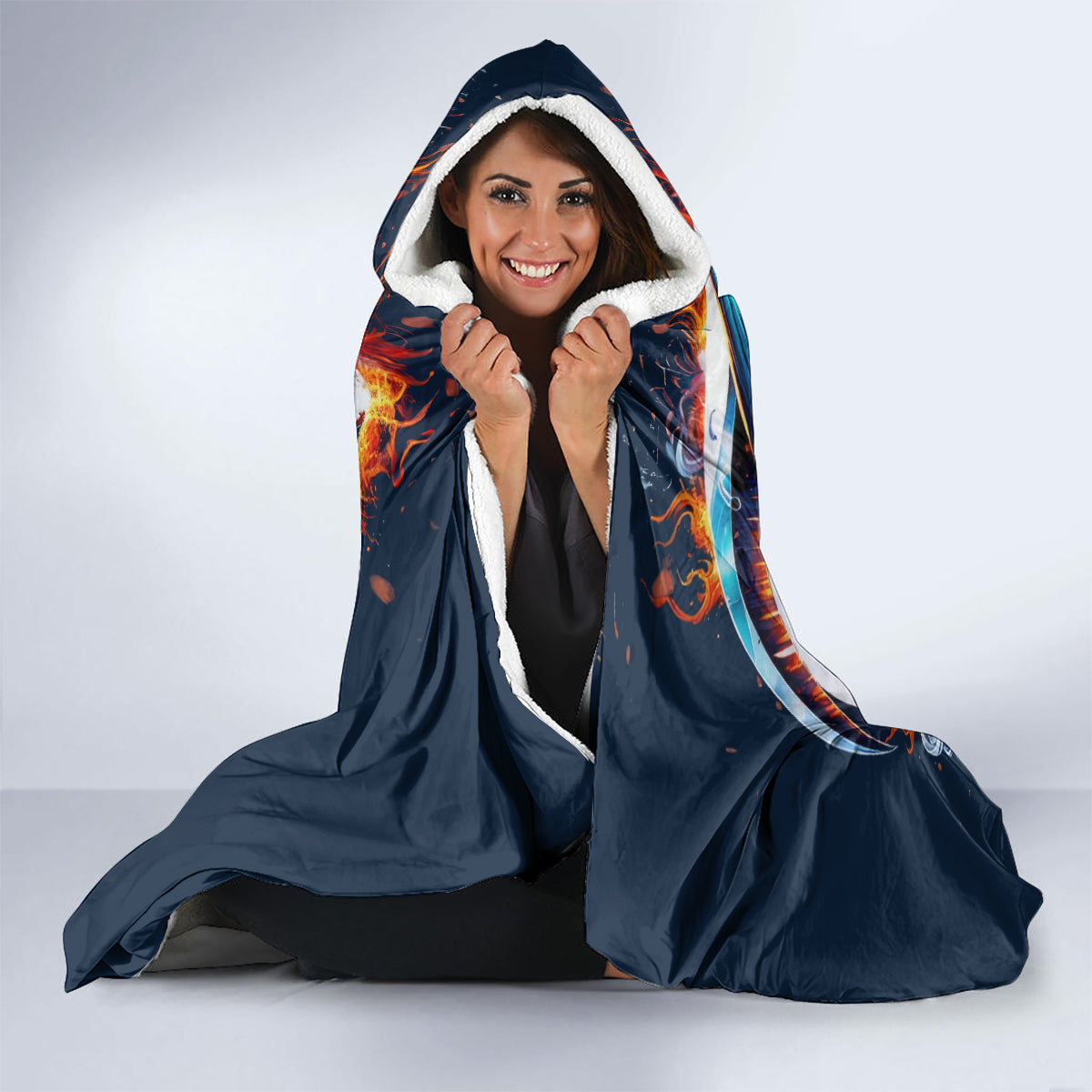 Reaper Skull Hooded Blanket My Give A Fuck Is Broken But My Go Fuck Yourself Is Fully Functional