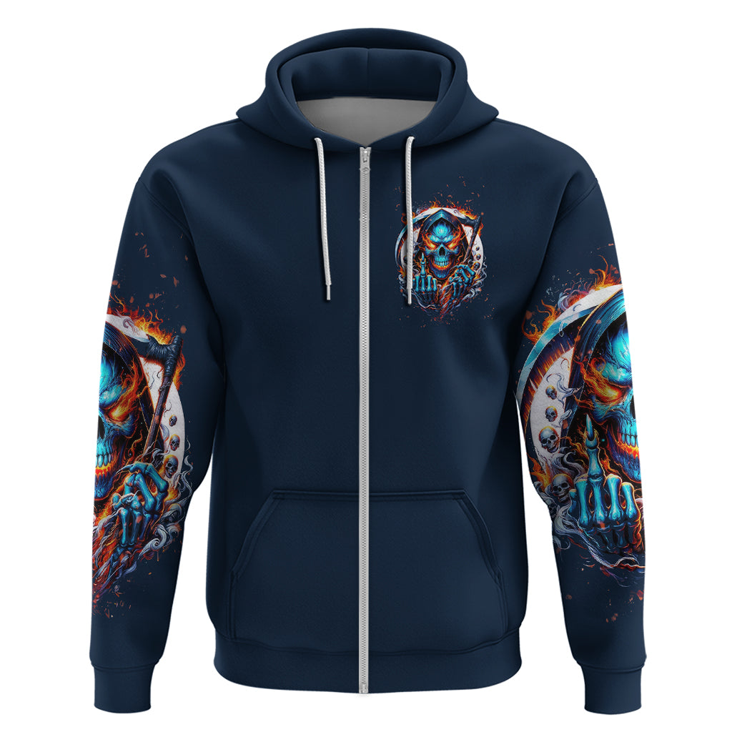 Reaper Skull Hoodie My Give A Fuck Is Broken But My Go Fuck Yourself Is Fully Functional - Wonder Print Shop