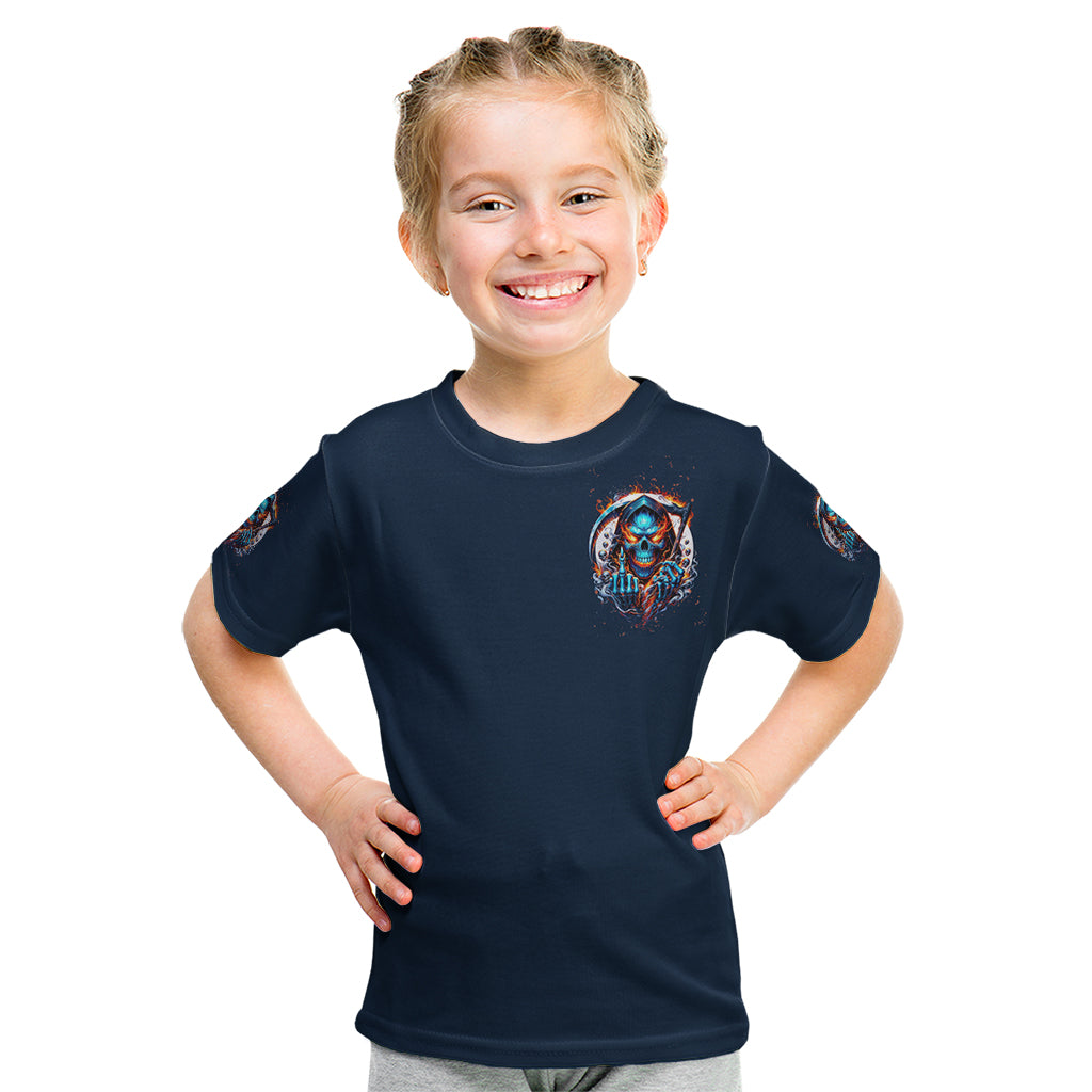 Reaper Skull Kid T Shirt My Give A Fuck Is Broken But My Go Fuck Yourself Is Fully Functional - Wonder Print Shop