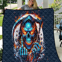Reaper Skull Quilt My Give A Fuck Is Broken But My Go Fuck Yourself Is Fully Functional - Wonder Print Shop