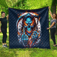 Reaper Skull Quilt My Give A Fuck Is Broken But My Go Fuck Yourself Is Fully Functional - Wonder Print Shop