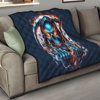 Reaper Skull Quilt My Give A Fuck Is Broken But My Go Fuck Yourself Is Fully Functional - Wonder Print Shop