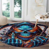 Reaper Skull Round Carpet My Give A Fuck Is Broken But My Go Fuck Yourself Is Fully Functional