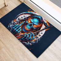 Reaper Skull Rubber Doormat My Give A Fuck Is Broken But My Go Fuck Yourself Is Fully Functional - Wonder Print Shop