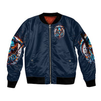 Reaper Skull Sleeve Zip Bomber Jacket My Give A Fuck Is Broken But My Go Fuck Yourself Is Fully Functional - Wonder Print Shop