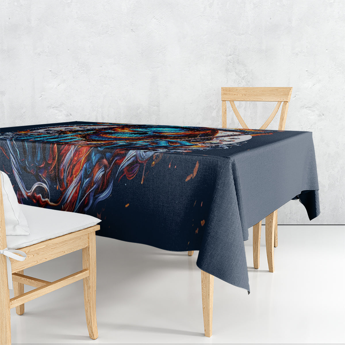 Reaper Skull Tablecloth My Give A Fuck Is Broken But My Go Fuck Yourself Is Fully Functional - Wonder Print Shop