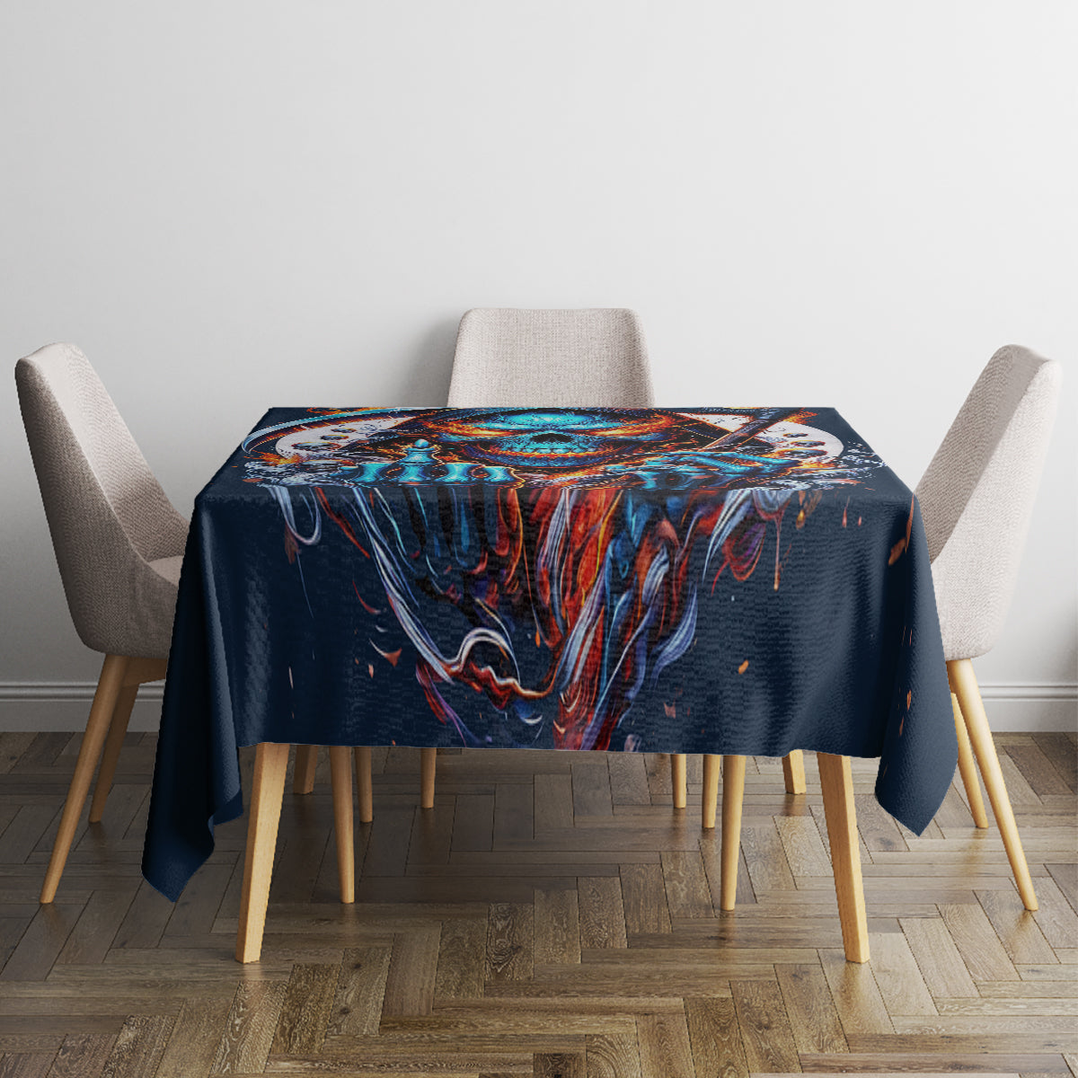 Reaper Skull Tablecloth My Give A Fuck Is Broken But My Go Fuck Yourself Is Fully Functional - Wonder Print Shop