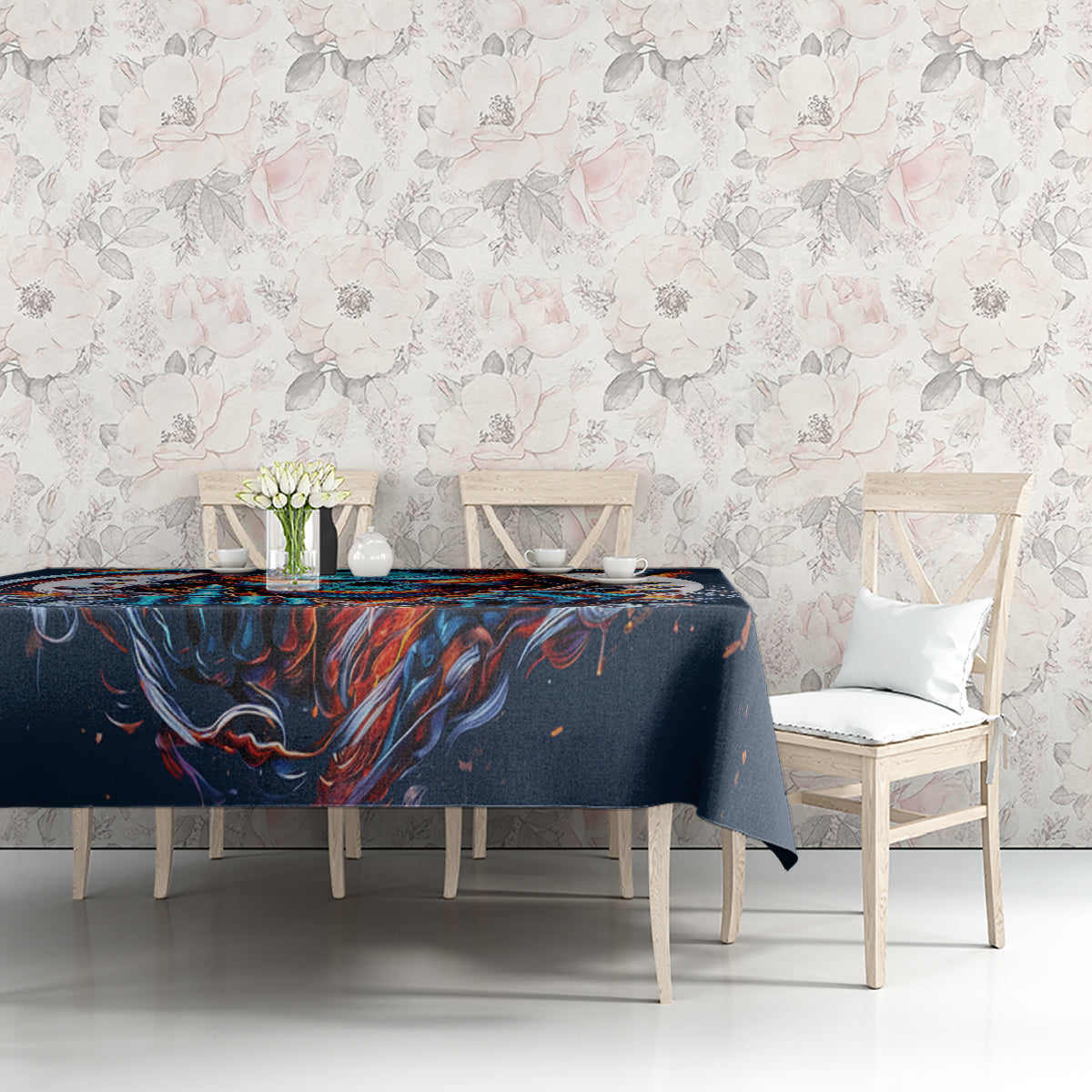 Reaper Skull Tablecloth My Give A Fuck Is Broken But My Go Fuck Yourself Is Fully Functional - Wonder Print Shop