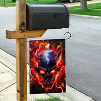 Flame Skull Garden Flag I'm Never Alone My Demons Are With Me 24/7 - Wonder Print Shop