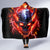 Flame Skull Hooded Blanket I'm Never Alone My Demons Are With Me 24/7